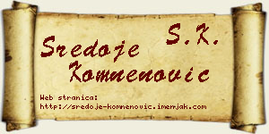 Sredoje Komnenović vizit kartica